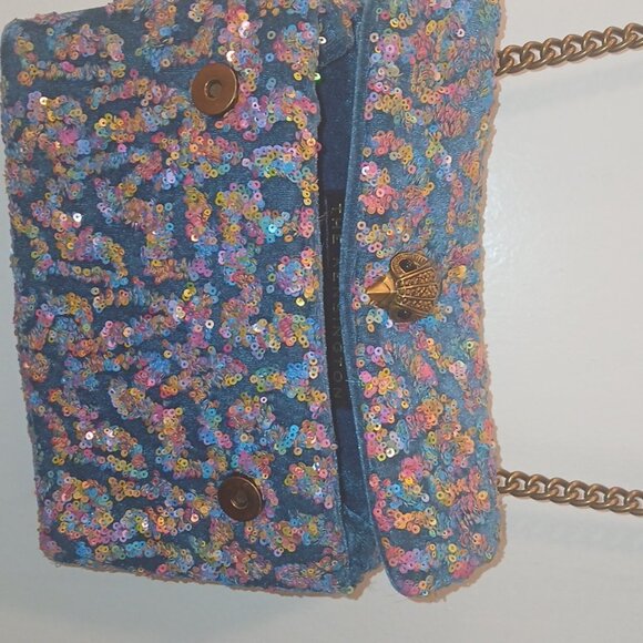 Kurt Geiger  sequin chain strap shoulder purse - Picture 7 of 9